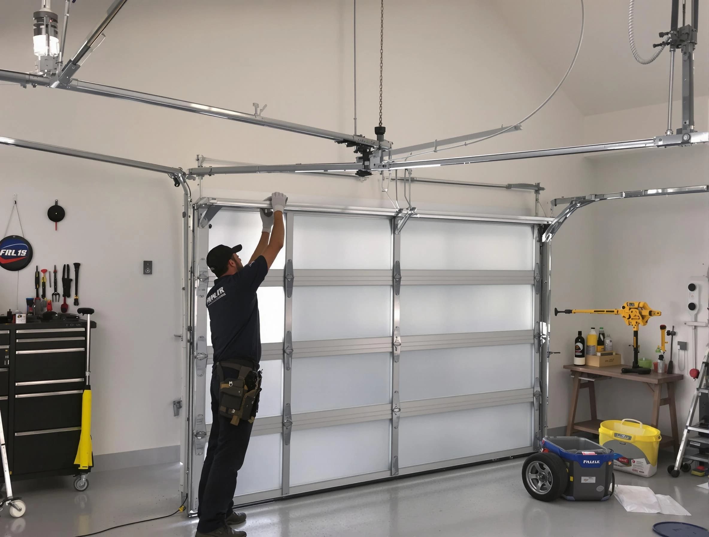 Easton Garage Door Repair certified team performing precision garage door installation in Easton