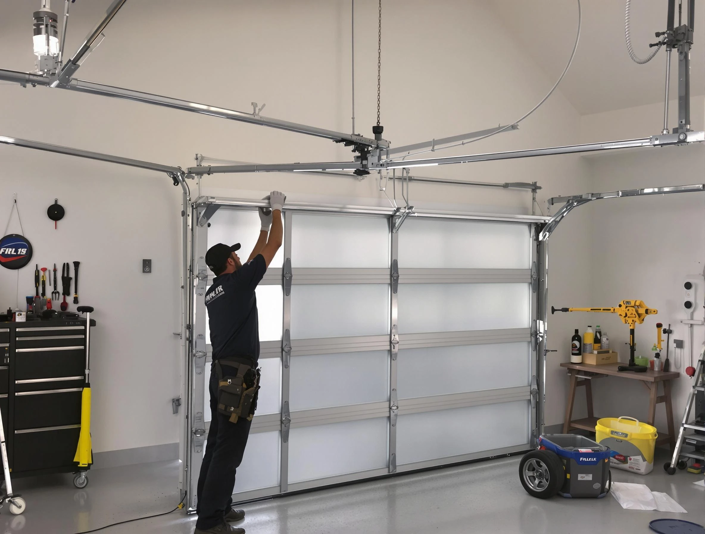 Easton Garage Door Repair certified team performing precision garage door installation in Easton